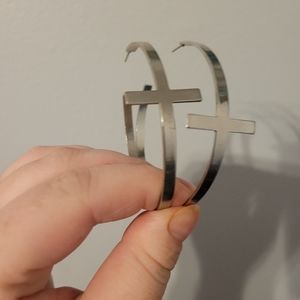 Womens cross earrings